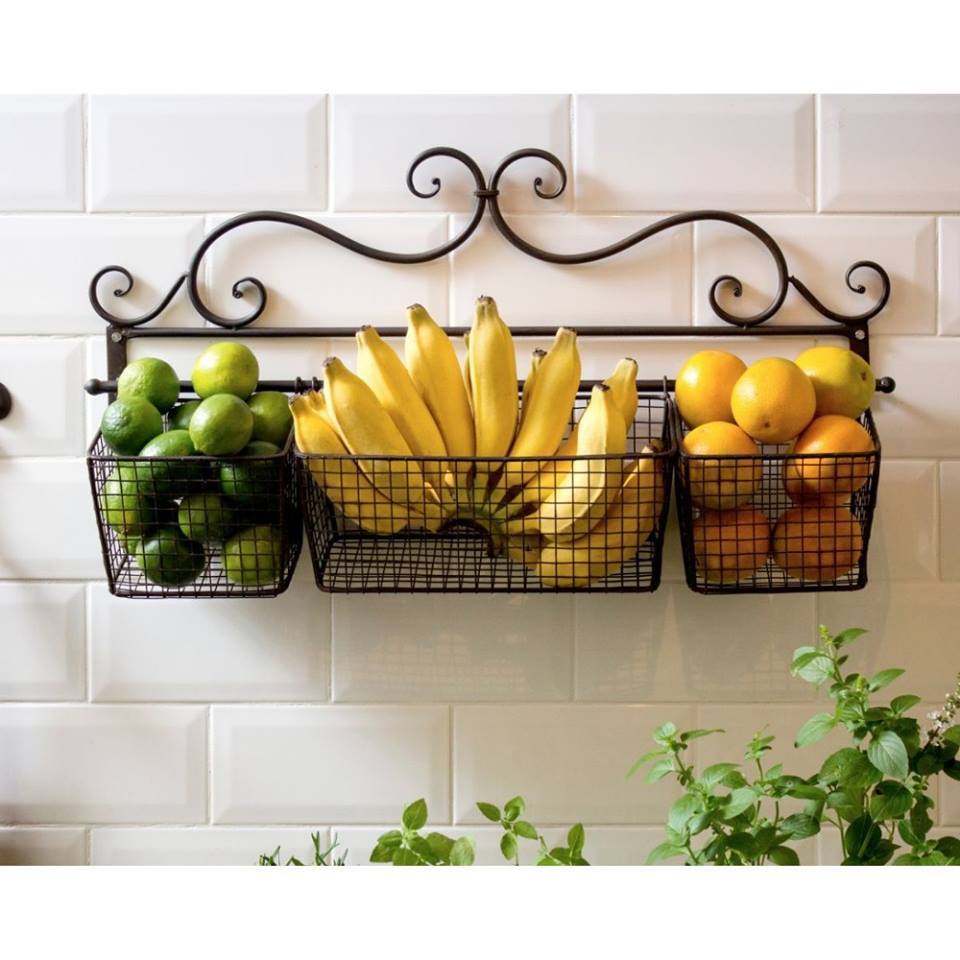 Wrought Iron Shelves Used in Kitchen