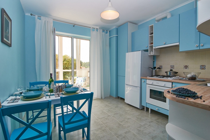 amazing blue kitchen cabinet