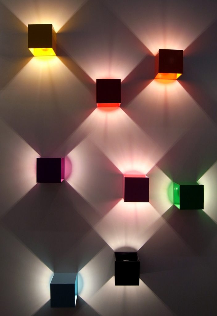 geometric wall lights