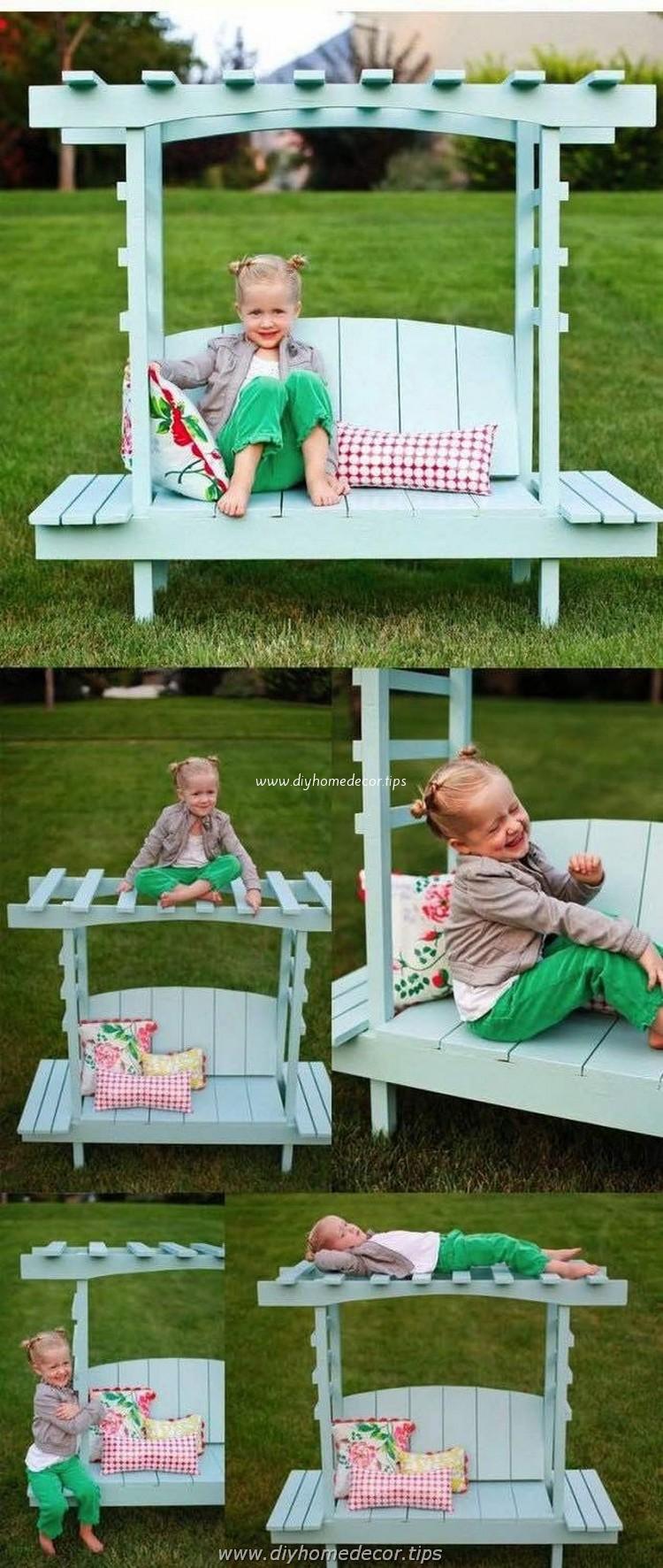 Pallet Furniture: DIY Cute Pallet Bench For Kids
