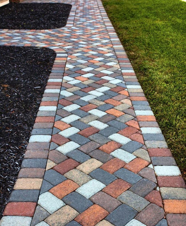 DIY brick pathway