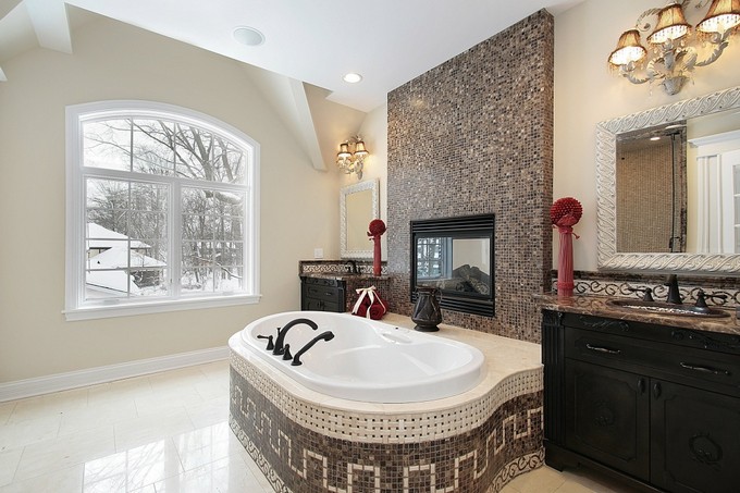 bathroom fireplaces