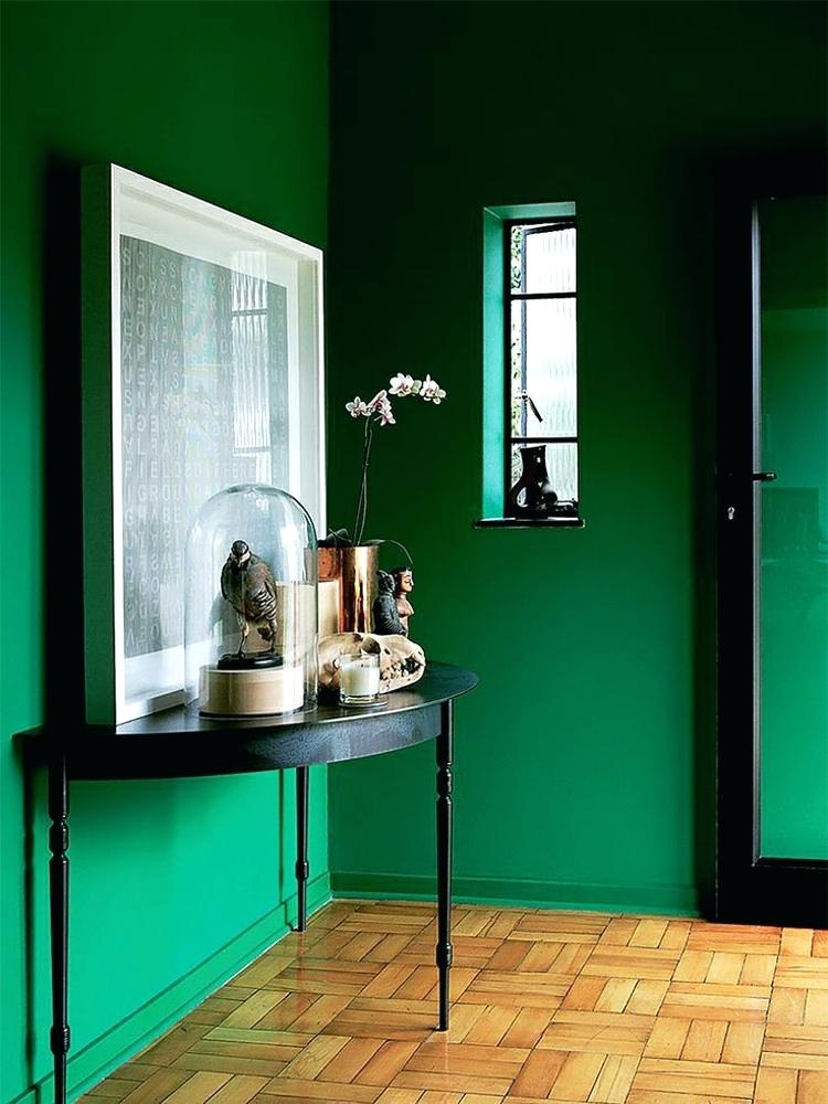 dark green colored wall