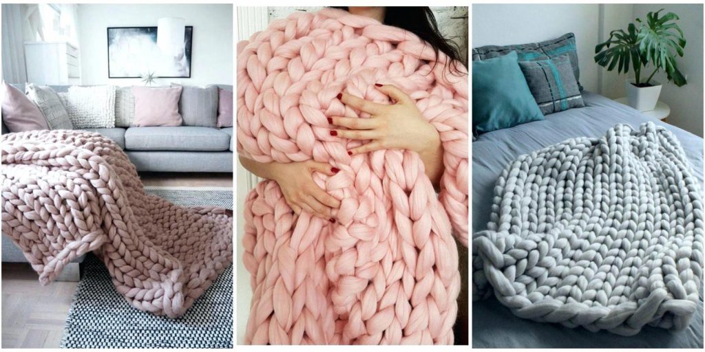 DIY knit blanket