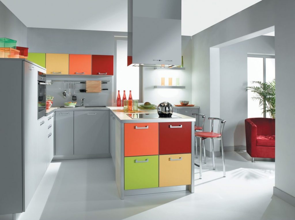 colorful kitchen