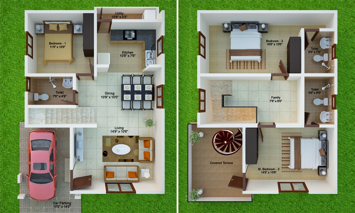 Dreamy House Plans in 1000 Square Feet - Decor Inspirator.