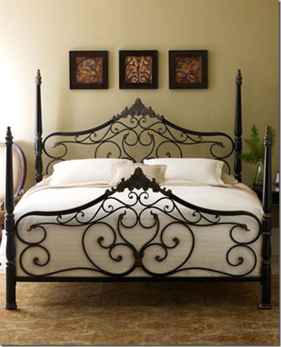 Wrought Iron Bed For Exclusive House Look Decor Inspirator