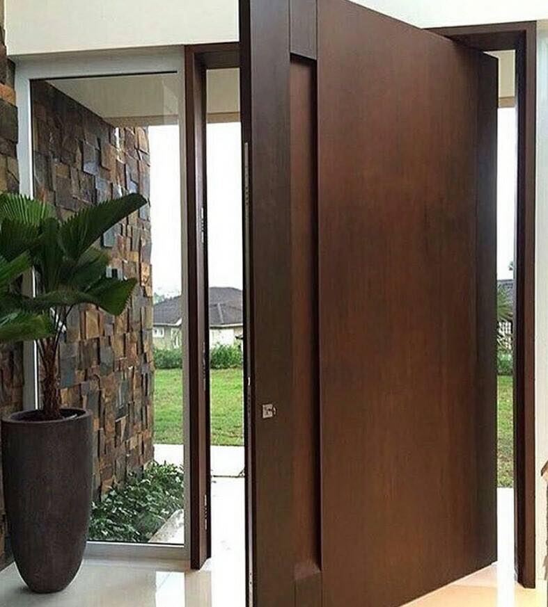 dark brown door