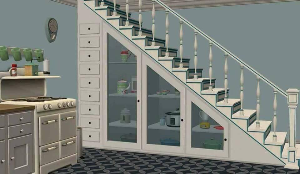 under the stairs storage