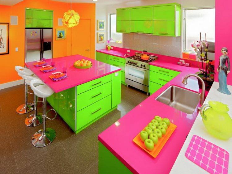 colorful kitchen