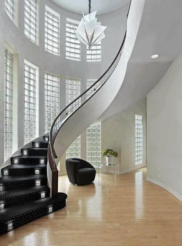 black indoor stairs