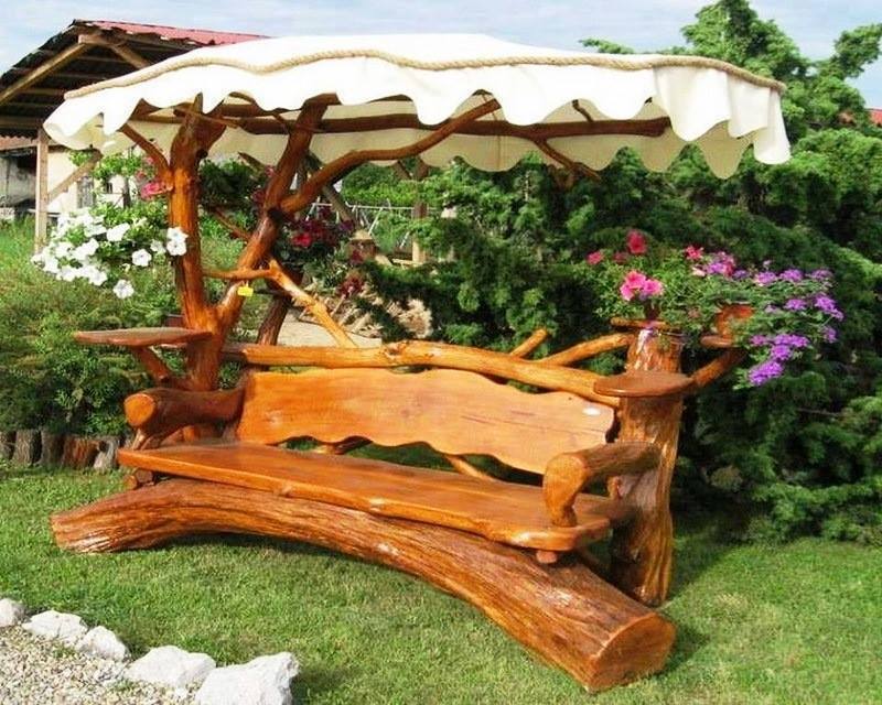 wooden bench