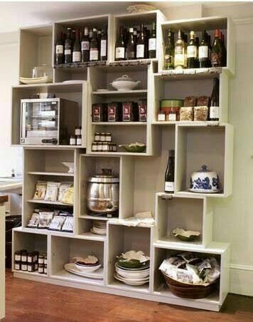 kitchen walls shelves