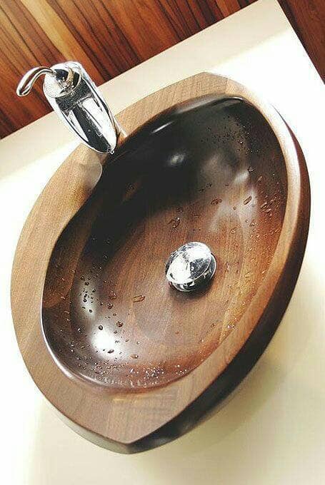 wooden sink