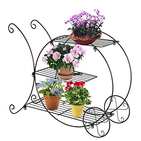 wrought iron flower pots