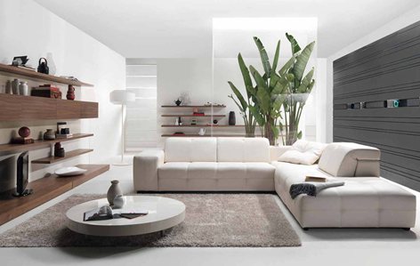 white living room