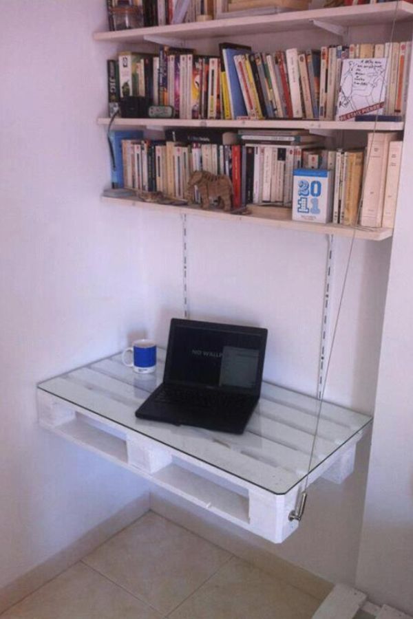 hanging pallet desk 