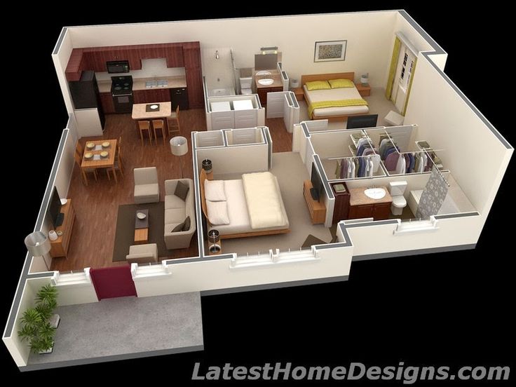 Dreamy House Plans In 1000 Square Feet, Low Cost 1000 Sq Ft House Plans 3 Bedroom 3d