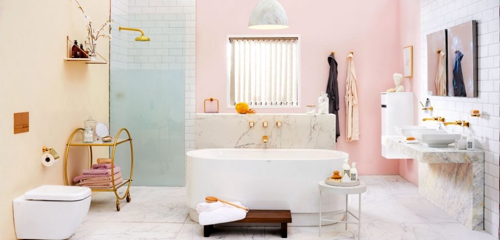 pink bathroom design