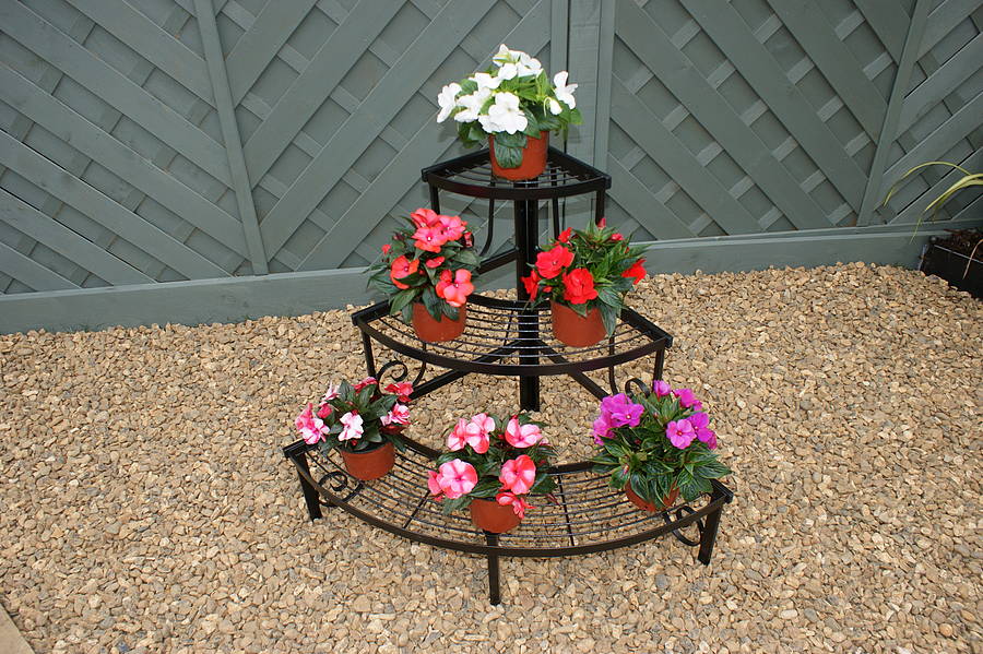 wrought iron flower pots stands