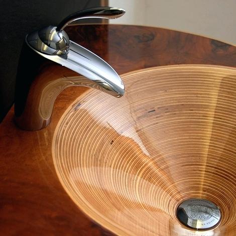 wooden sink