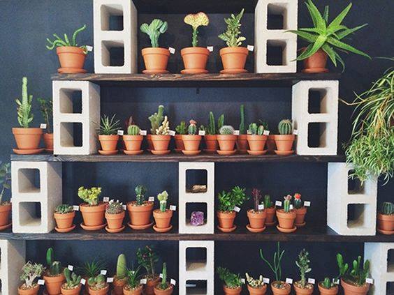 cinder block shelves