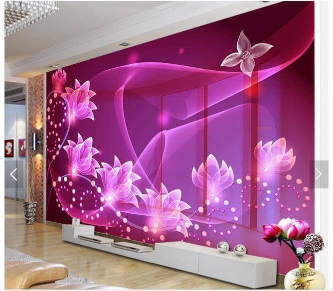 purple flowery wallpaper