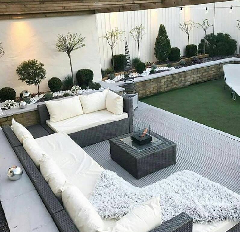 backyard seating area