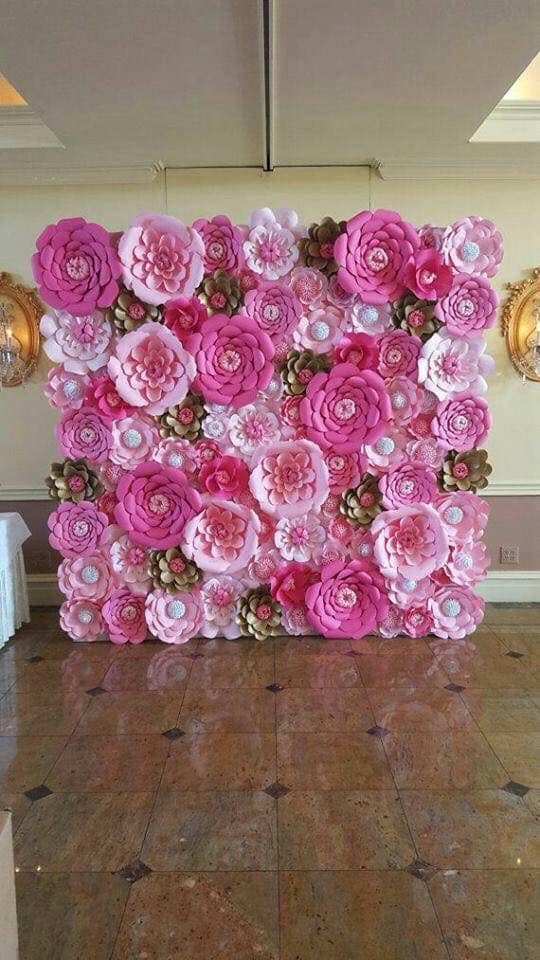 paper flowers wall art