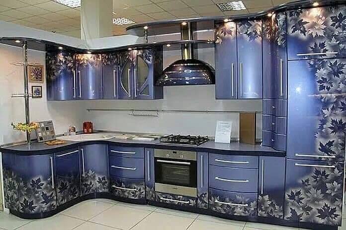 blue kitchen