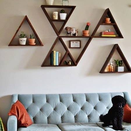 triangle wall shelf