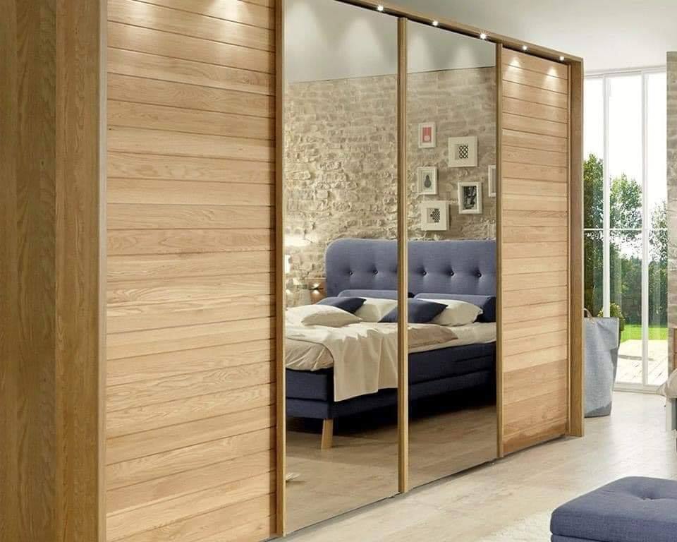 Sliding mirror wardrobe design