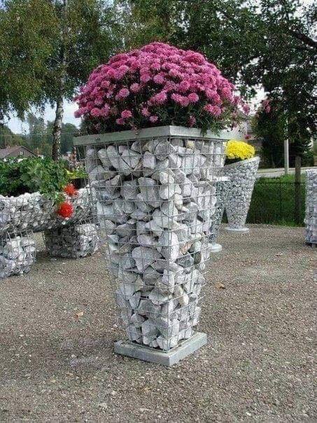 gabion flower pot