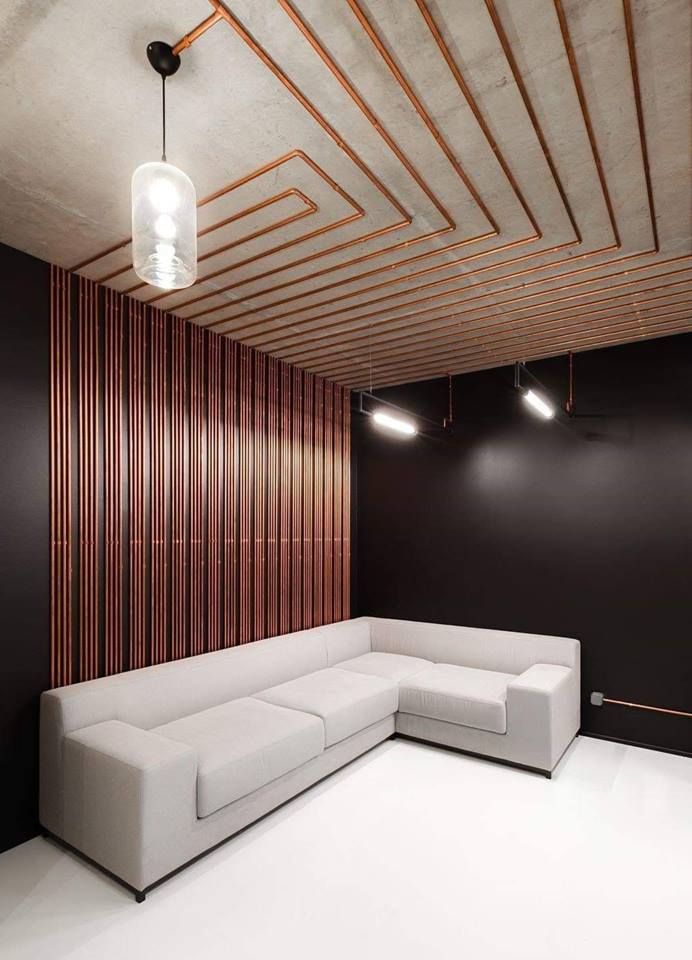 wall paneling and lighting