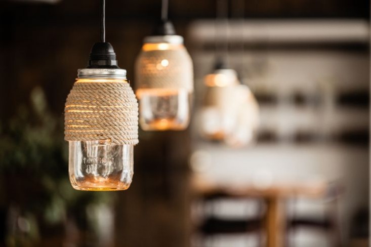 mason jar and rope lantern