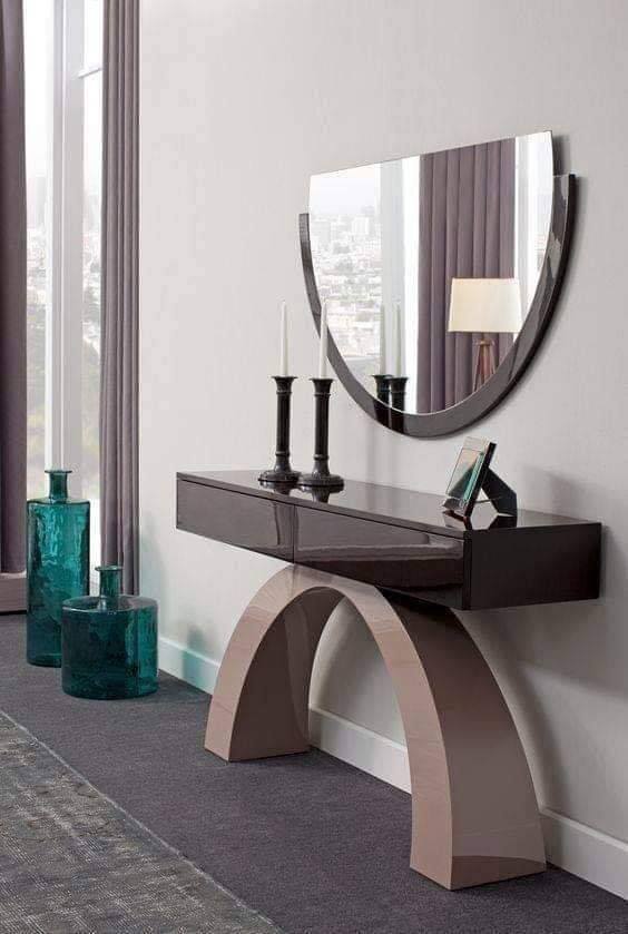 mirror and table