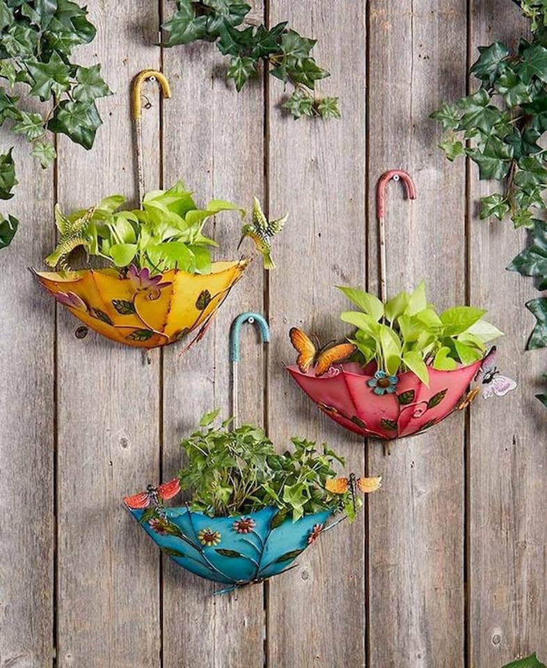 umbrella planter ideas