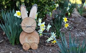 rustic wooden bunny