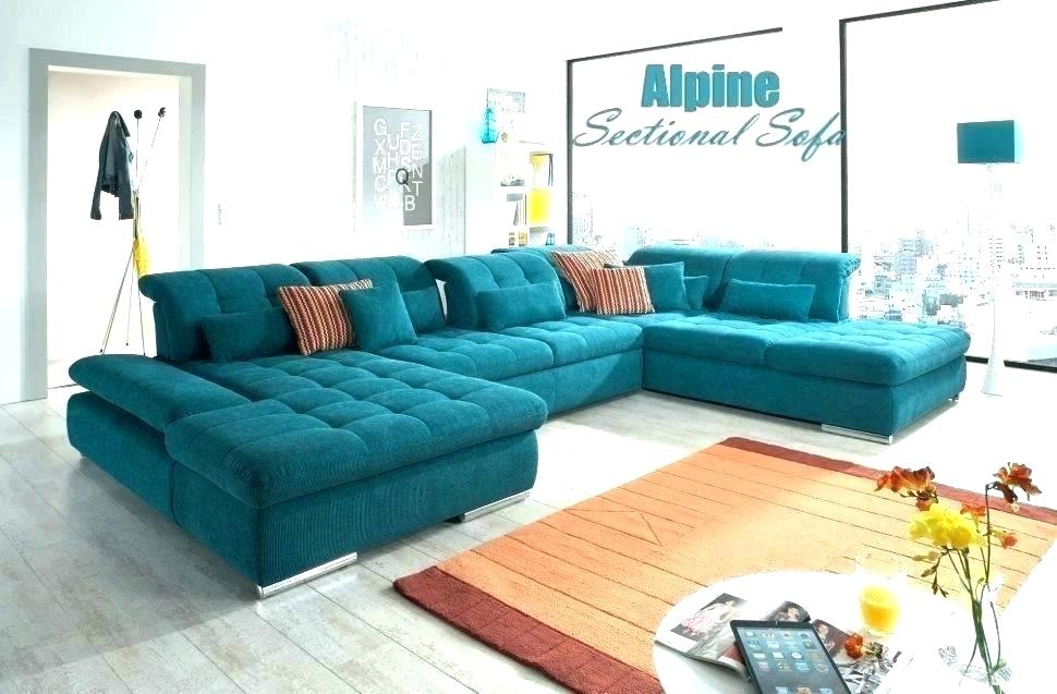 teal blue sofa