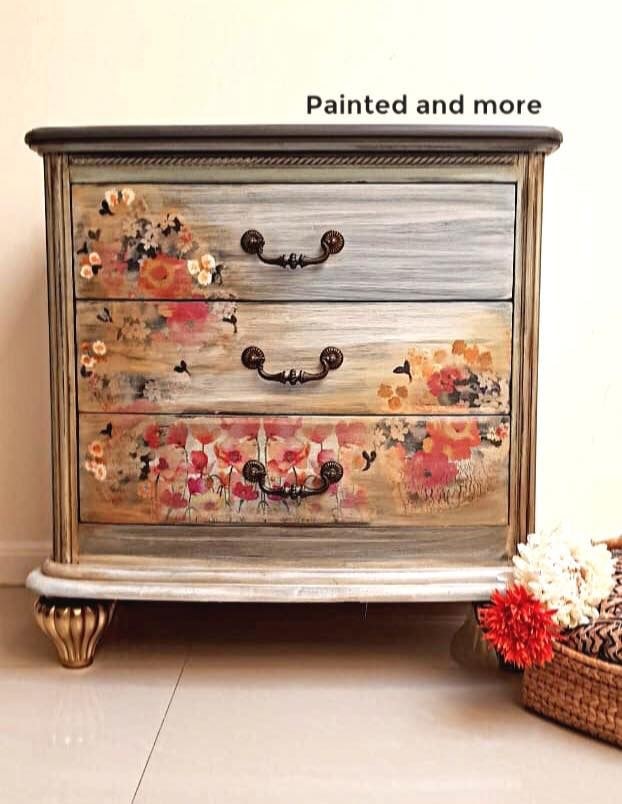 flowery dresser