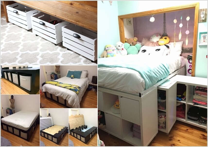 Under The Bed Storage Ideas Decor, How To Make A Bed With Storage Underneath
