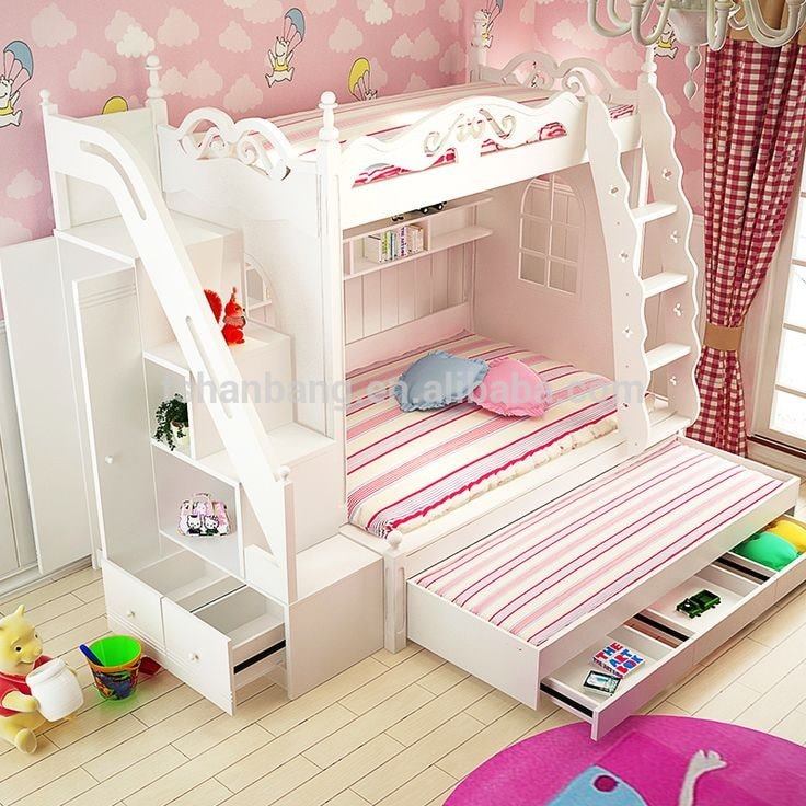 bunk bed in white