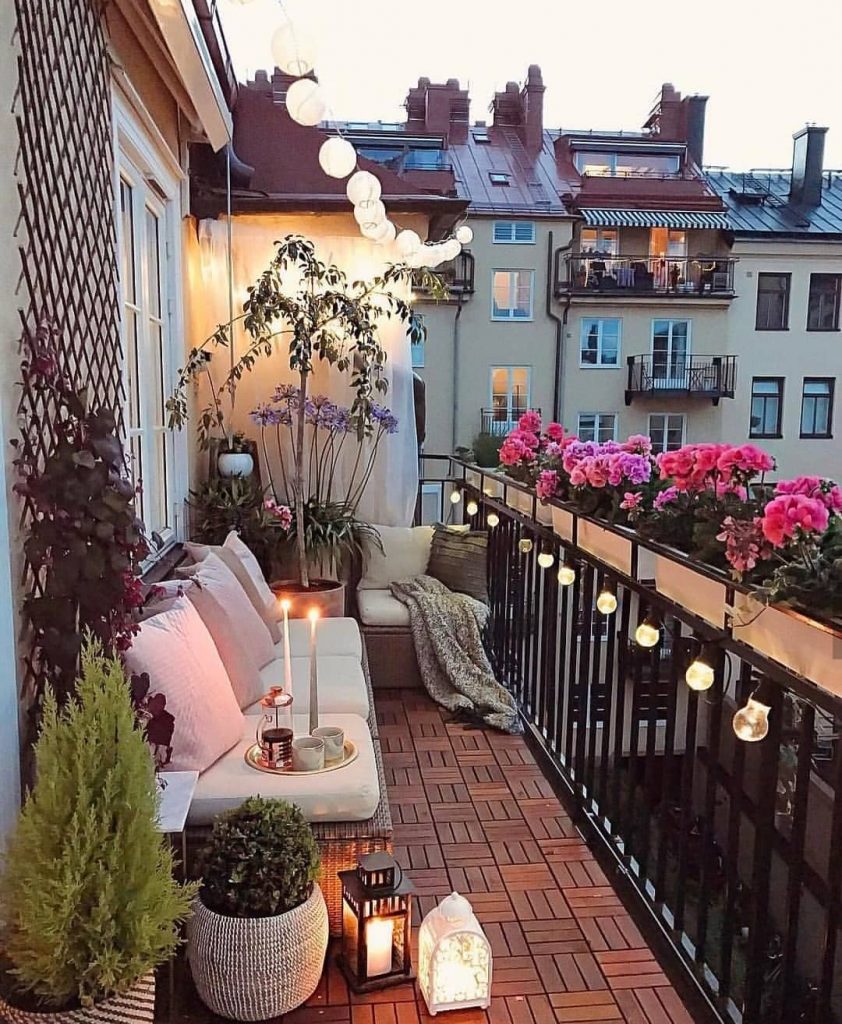 wooden floor on balcony