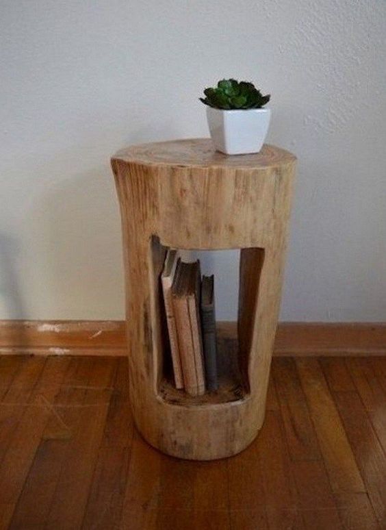 tree stump table