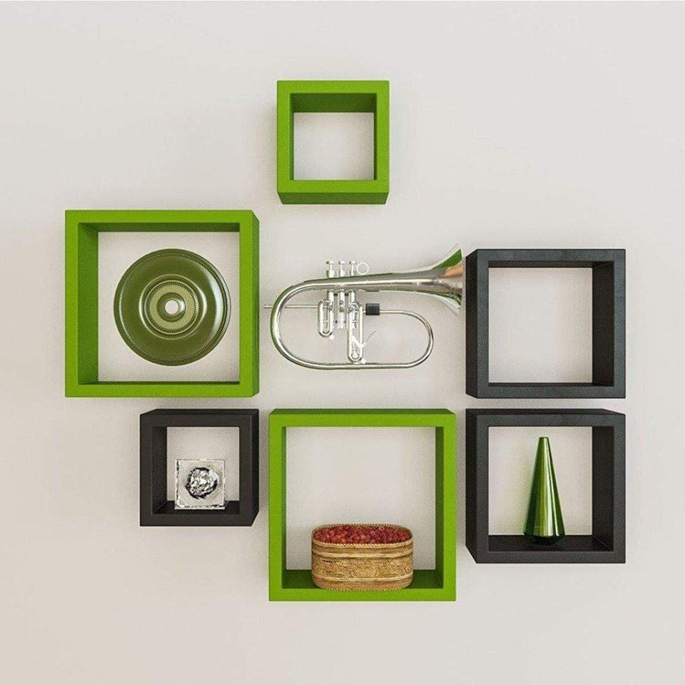 square wall shelves