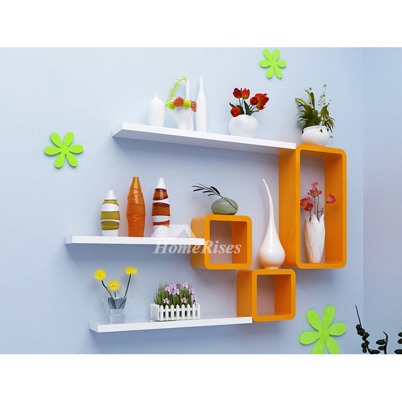 wooden square shelves