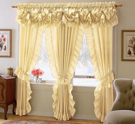 cream colored curtains