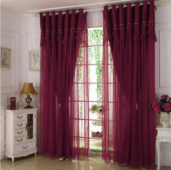 purple window treatment