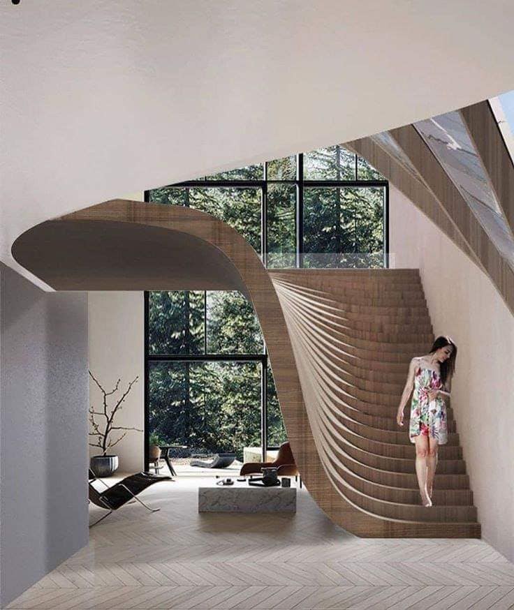 wooden stairs