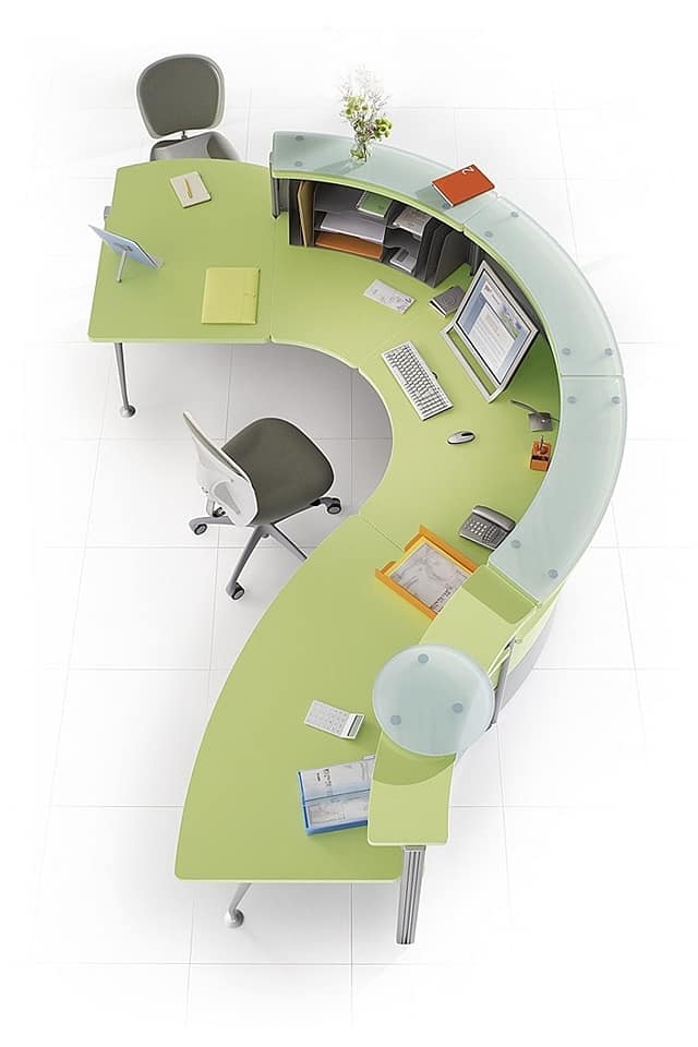 curved office room furniture